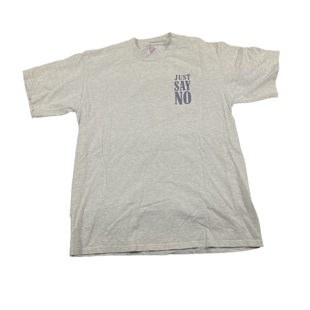 Vintage University of Oregon Just Say No T-Shirt VTG Anti Oregon Tee NCAA Gray - Picture 2 of 4